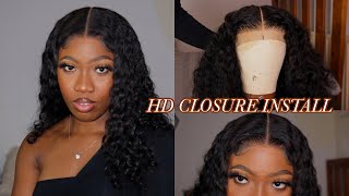 How To Install Hd Lace Front 6X6 Wig | No Wig Cap!! | Closure Wig