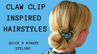 Easy Claw Clip Hairstyles - 90'S Inspired Long Hair Updo'S