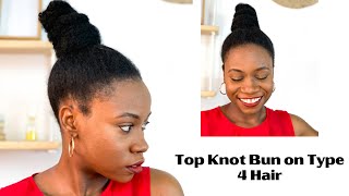 Top Knot Bun/Ninja Bun Tutorial || No Gel, No Hair Pins.