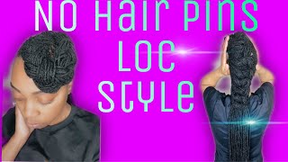 Quick Style For Long Locs | No Hair Pins Or Rubber Bands