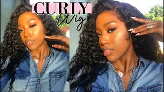 Best Curly 360 Lace Frontal Wig For The Summer + How To Maintain Wet Look Ft Youth Beauty Hair
