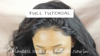 How To: Flawless 360 Lace Frontal Sew In Install | No Glue!