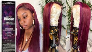 Dying Hair Violet?? || Loreal Hicolor True Violet || Chantiche 360 Lacefront Wig