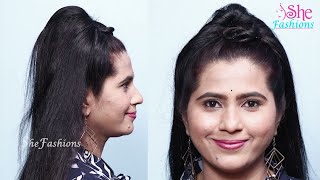 Very Easy Hairstyle Using Trick | Long Hair Trending Hairstyles | Unique Party Hairstyle For Girls