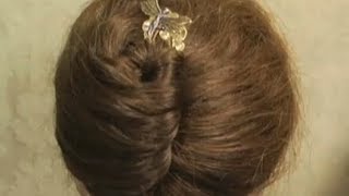 Using A Hair Pin For A French Twist In Less Than A Minute.
