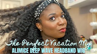 Curly Headband Wig | Amazon Headband Wigs | Best Wig For Vacation | Alimice Hair Review