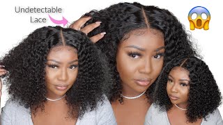 How To Install Your 5X5 Closure Wig At Home!  Kinky Curly Bob Cut  | Ft. Luvme Hair