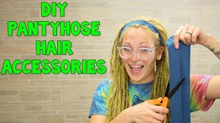 How To Make Hair Accessories From Pantyhose | What!? What!?
