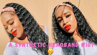 $24 Synthetic Deep Wave Headband Wig Ft Mebeli Hair |Amazon Prime Hair Review|South African Youtuber