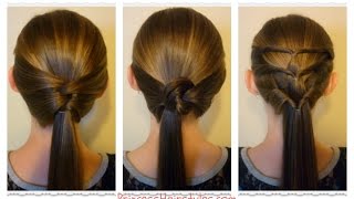 3 Quick And Easy Ponytails! Back-To-School Hairstyles