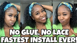 No Glue, No Lace, Fastest Install Ever | $60 Amazon Headband Wig | Thatskeandra