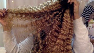 Honey Blonde Deep Wavy Headband Wig By Ywigs