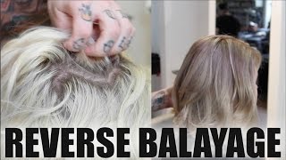 How To:  Reverse Balayage Technique To Add Depth To Overly Blonde Hair - Tutorial