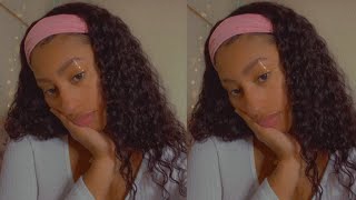 Luvme Hair Headband Wig✨ | 18 Inch Wet & Wavy