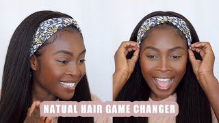 Best Protective Style For Natural Hair! A Headband Wig??? || Ft. Hergivenhair