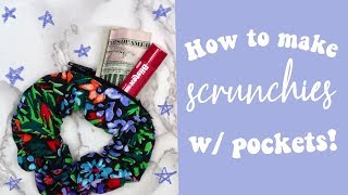 How To Make A Scrunchie With A Secret Pocket! Diy Stash Scrunchie