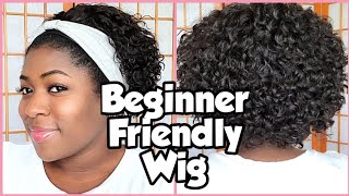 Ione Pixie Cut Short Curly Headband Wig Beginner Friendly No Lace, No Glue, Easy Superbwigs