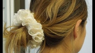 Lace Hair Scrunchie Pony Tail Holder Sewing Tutorial