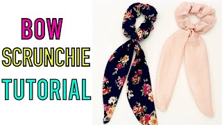 Easy Bow Scrunchie Tutorial | Diy Hair Scarf