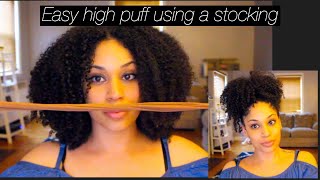 Easy High Puff Method Using A Stocking