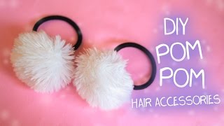 Diy Pom Pom Hair Accessories Without Yarn | Larme Kei Inspired Hair Ties And Clips | I Wear A Bow