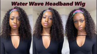 Must Have Water Wave Headband Wig | No Lace, No Glue, Super Easy & Quick
