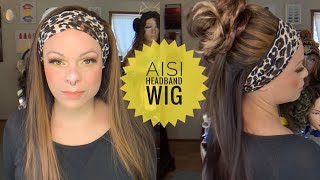 How To Make Silky Wigs Work | Aisi Beauty Headband Wig Review W/ Styling