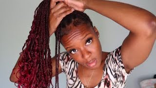 No Hair Tie? No Problem! How To Easily Tie Up Your Braids Without A Hair Tie! Plus New Edge Control