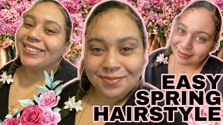Easy Spring Hairstyle For Curly Hair | Florally Hairstyle For Curly Hair #Curlyhairstyles