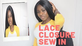 How To Do A Sew In Weave  | With Lace Closure | No Glue | 2019