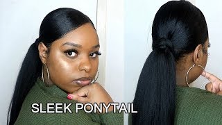 Easy Sleek Ponytail With Braiding Hair | Kanekalon Hair