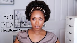 Trying Something New! Youth Beauty Afro Kinky Curly Headband Wig