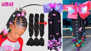 This Viral Super Cute Ponytail Is Taking Over The Internet. D.I.Y At Home. Kids Hairstyle