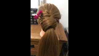 Cute Ponytail Hairstyle For Beginners/Girls/Wedding/Party/School Tutorial By Daisy #Shorts