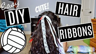 Diy Hair Ribbons For School Spirit!!