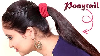 3 Cutesy Ponytail Hairstyle | Cute Ponytail For College/School/Function | Vintage Bubble Hairstyle