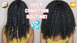 Deep Conditioning Routine (Dry Low Porosity Curly Hair)