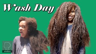 Deep Conditioning & Washing Natural Hair | Wash Day | Curly Hair Care Routine