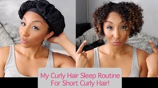 My Curly Hair Sleep Routine For Short Curly Hair! How To Maintain Next Day Curls! | Biancareneetoday
