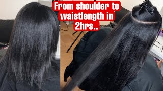 Fake Hair Growth In 2Hrs...Using Tape Ins Extensions For 4C Natural Hair | Ywigs Hair