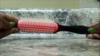 Natural Hair Tutorial ~ Removing Rows From Denman Brush