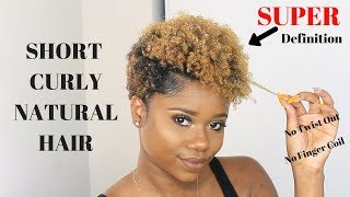 How To Make Your Short Natural Hair Curly Ft. Lotta Body Products  | Tapered Cut Natural Hair