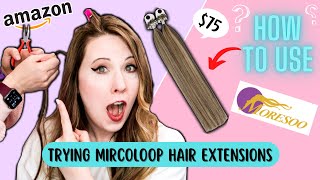 Amazon Micro Loop Hair Extensions | How To Apply | Moresoo Hair Review