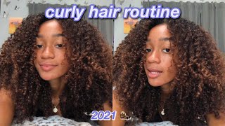 *Detailed* Curly Hair Routine 2021 ~ My 3C Hair Routine