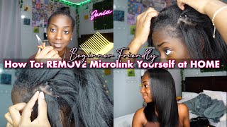 *Detailed* How To Remove Microlink Weft Extension At Home | Curls Queen  Hair