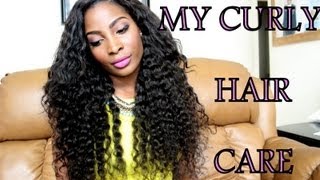 How I Care For My Curly Hair Weave (Daily Routine)