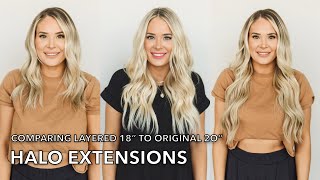Halocouture Extensions || Comparing The Original 20” To The Layered 18” || Jess Hallock