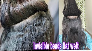 How To Do The Invisible Flat Weft Extension / Beaded Weft How To