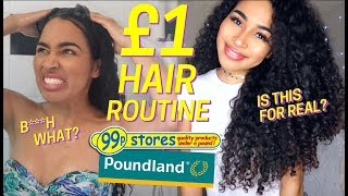 One Pound Hair Products Did This!! Dollar Store Curly Hair Care Challenge - Lana Summer