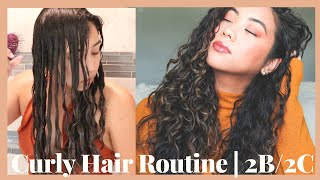 Easy Curly Hair Routine For Permed 2B/2C Hair Using Favorite Drugstore Products